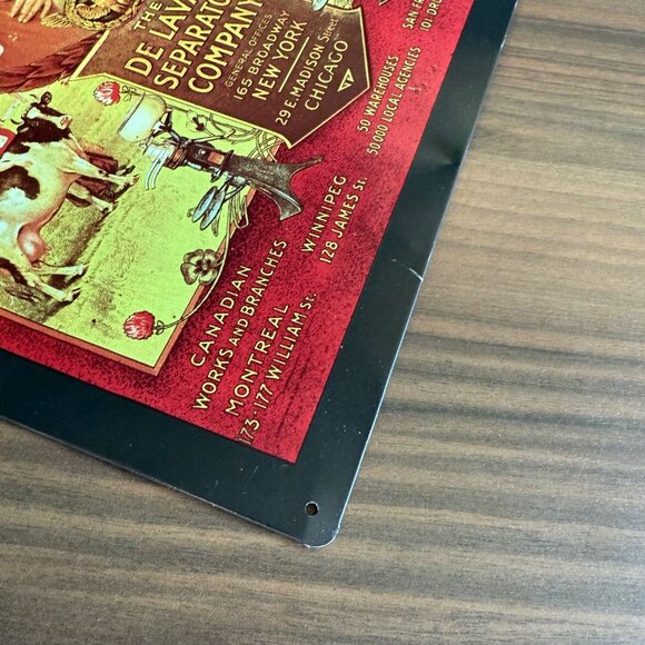 Vintage De Laval Cream Separators Metal Sign 11 3/4 x 17 3/4 Dairy Farm Repro - Picture 3 of 6